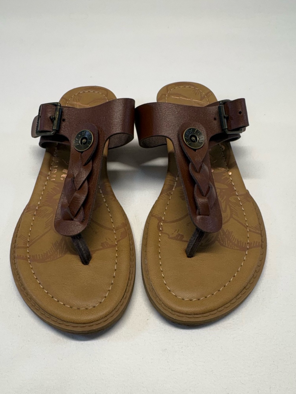Blowfish Malibu Brown Braided Faux Leather Sandals Size 8